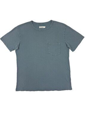 Freenote Cloth Co Mens Pocket T-Shirt Sz Large Tee Shirt Made In USA Faded Blue